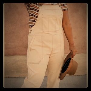 Cream colored overalls